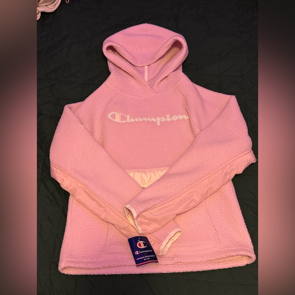 Champion Light Pink Fleece Hoodie